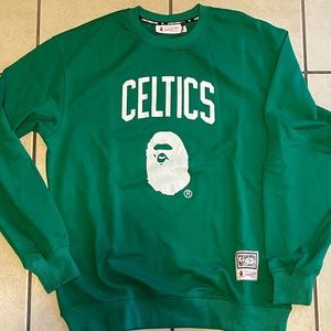 BAPE X Mitchell and Ness Celtics Crewneck Sweatshirt